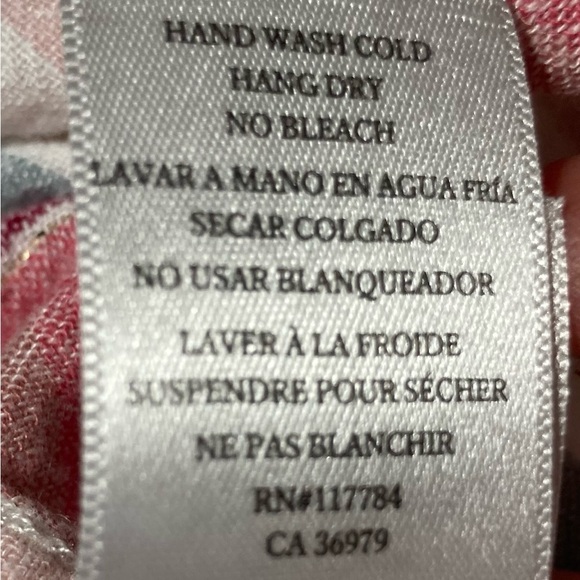 Rails Charli Tropic Stripe Button Down Shirt Metallic Gold Detail Size XSmall - Picture 15 of 16